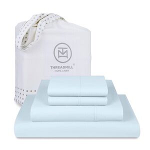 Threadmill Home Linen Light Blue Full Sheet Set
